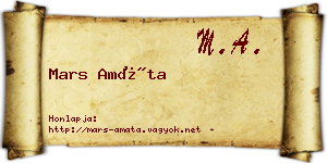 Mars Amáta névjegykártya